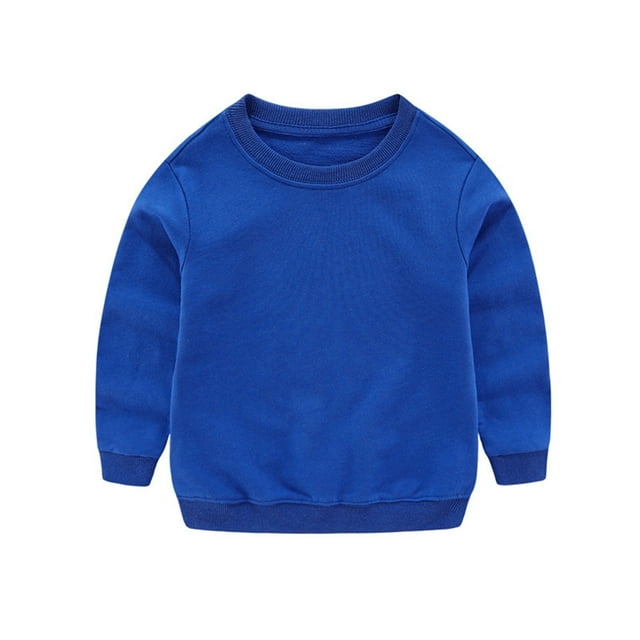 Hiiyo Chandail en Molleton en Coton pour Grandes Filles Couleur Unie Décontracté Actif, Tailles 8-10 Ans