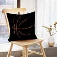 thumbnail image 5 of LALILO Throw Pillow Covers Yellow Basketball Stripes Black Cushion Cover 18" x 18", 2 Pack, 5 of 6