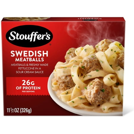 Stouffer’s Swedish Meatballs, Single Serve, Frozen Pasta, Single Frozen Meals 11.5 oz
