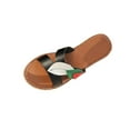thumbnail image 3 of Summer Women Sandals Flat Heel Thick Soled Open Toe Slip-on Slipper Women Casual Versatile Comfortable Stylish Beach Sandals, 3 of 10