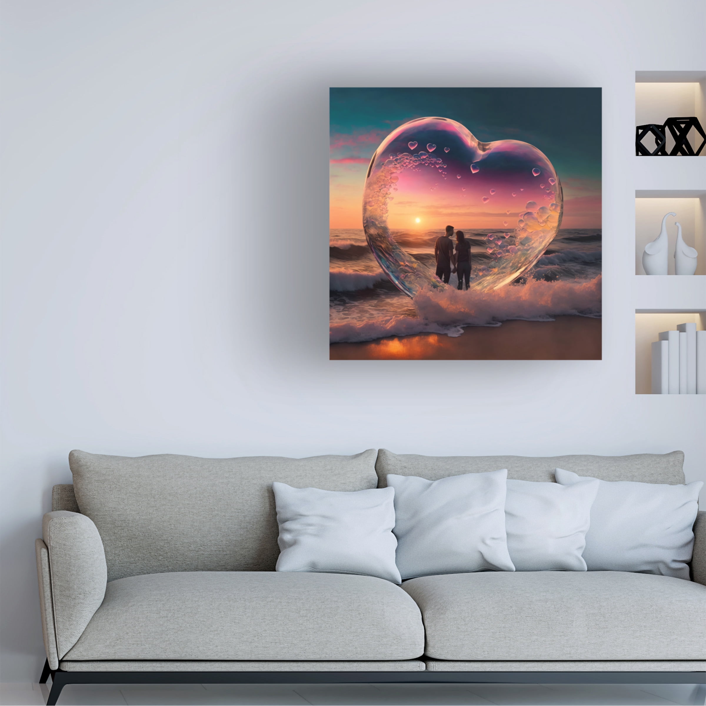 Canvas Wall Art - Ray Heere 'Love Is In The Air 13' Wall Art for Living Room, Bedroom, or Office Décor by Trademark Fine Art - 35 x 35 Inches