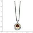 thumbnail image 2 of Shey Couture QTC1402 Sterling Silver with 14K Gold Garnet Necklace, 2 of 2