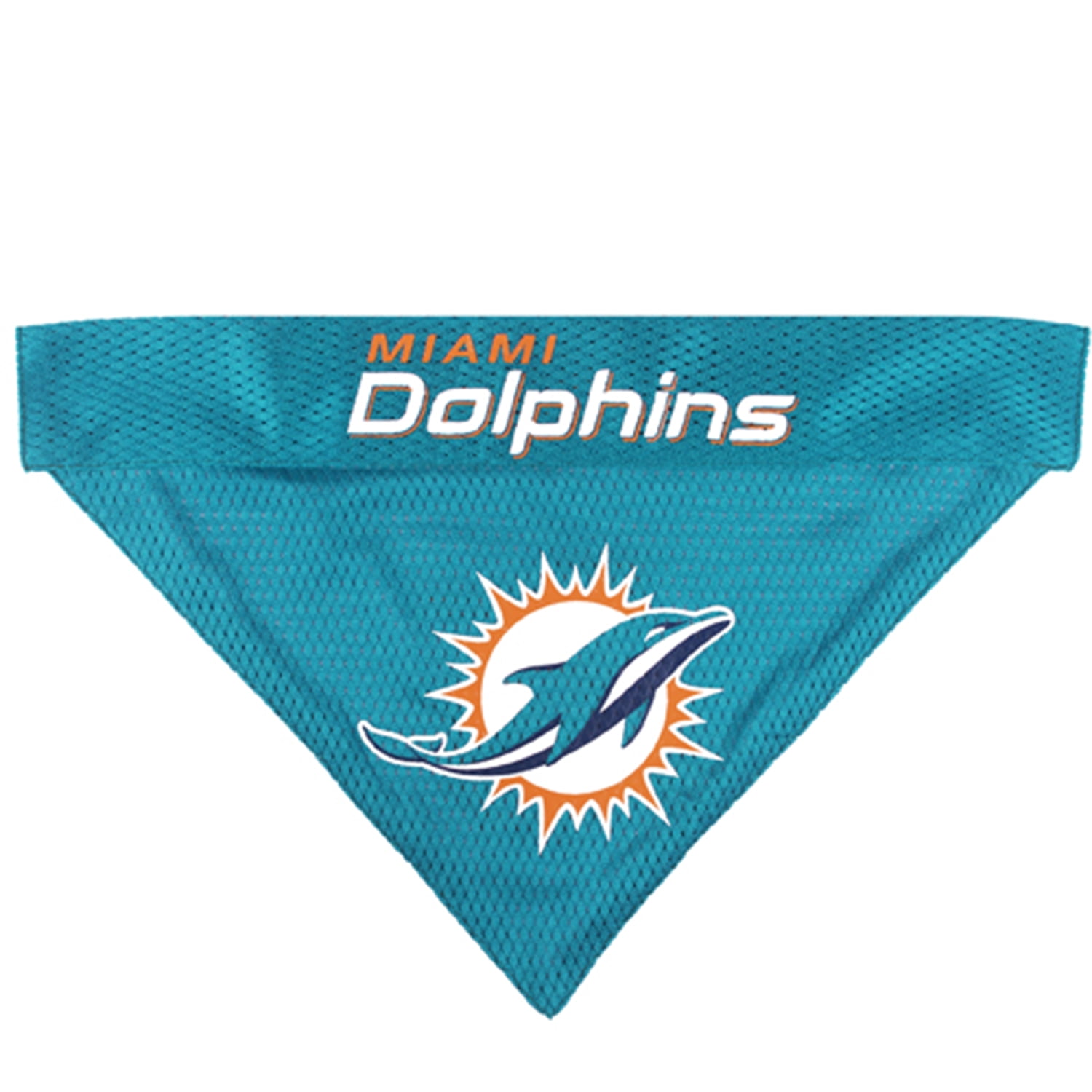 Pets First Nfl Miami Dolphins Reversible Bandana Licensed, Reversible Pet Bandana - 2 Sided Bandana