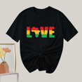 thumbnail image 4 of Camiseta de Cuello Redondo Impresa Nueva Moda Casual de Manga Corta de las Mujeres, Mezcla Ligera de Poliéster para la Primavera, 4 of 6