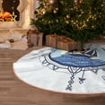 thumbnail image 6 of Daiia Not All Who Wander Are Lost2 Drawing Merry Christmas Tree Skirt , Xmas Large Lace-up Tree Skirt, Santa Snowflakes Rustic Home Decorations New Year Party Farmhouse Decor-36", 6 of 7