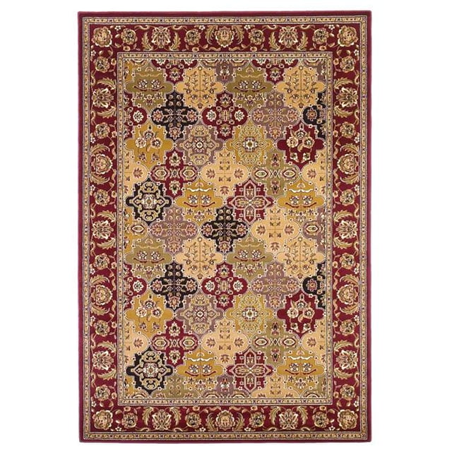 HomeRoots 353265 Tapis en Polypropylène Rouge 2 Pi 3 Po x 3 Pi 3 Po