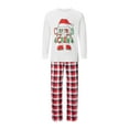 thumbnail image 2 of Elippeo Christmas Family Pajamas Matching Set Letter Santa Hat Print Long Sleeve Tops and Plaid Pants Sleepwear, 2 of 10