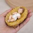 thumbnail image 5 of Jiibva Jesus Baby Figure Mini Manger Nativity Figurine Baptism Party Favors Christmas Favors Figurine Party Artwork Statue, 5 of 7