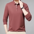 thumbnail image 6 of XIYON Men's Polo Shirt Male Long Sleeve Button Down Shirt Collar Casual Business Pullover Top Classic Men's Shirts, 6 of 9