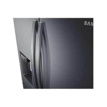 Samsung - 28  cu. ft. 4-Door French Door Refrigerator with FlexZone Drawer - Black stainless steel