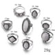 thumbnail image 4 of Fiudx Anillos de Ópalo de Fuego, Conjunto de 8 Piezas de Piedras Preciosas Naturales, Elegantes Anillos para Nudillos, Elegantes Accesorios para Bodas, Regalo para Ella, Joyería Única., 4 of 5