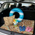 thumbnail image 2 of Qpednta Ethnic Mandala Trunk Mat Cargo Liner 29"x39" Non-Slip Universal, All Weather Machine Washable Polyester Rear Trunk Cargo Liner for SUV Sedan Truck Easy To Clean, 2 of 7