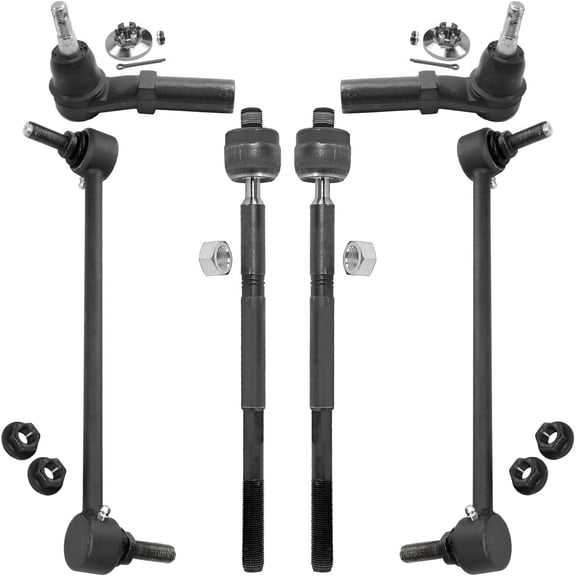 Detroit Axle - Front Tie Rods Sway Bars Kit for 2014-2019 Chevrolet Impala, 2013-2015 Malibu, 2012-2016 Buick LaCrosse, 2012 2014-2017 Regal, 2 Sway Bar Links 4 Inner Outer Tie Rod Ends