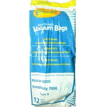 Simplicity Type B Upright Right Vacuum Cleaner Bags, EnviroCare Replacement Brand, designed to fit Simplicity 7000 Series Upright Vacuum Cleaners, 99.7 Microfiltration, 12 bags in pack