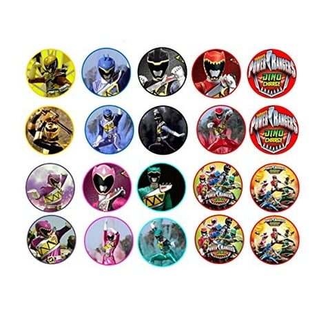 20 Power Rangers Dino Charge Edible Image Cookie or Cupcake Topppers (Frosting