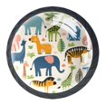 thumbnail image 2 of 4 Pcs Cartoon Zoo Animal Print Cabinet Knobs 30mm Round Crystal Glass Drawer Handles Pulls with Screws for Kitchen Cupboard Wardrobe Closet Dresser, Home&Office, 2 of 7