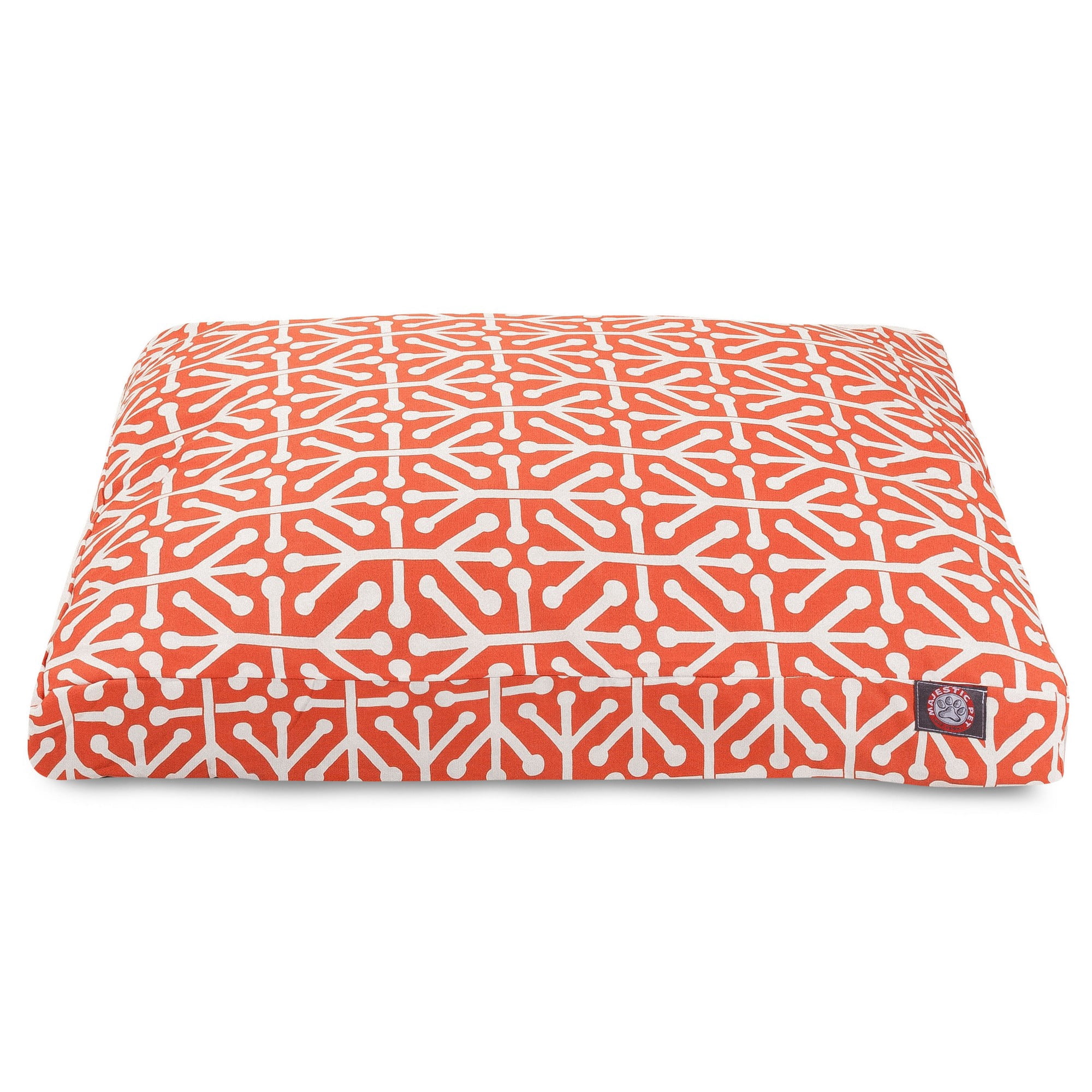 Majestic Pet | Aruba Shredded Memory Foam Rectangle Pet Bed For Dogs, Removable Cover, Orange, Small