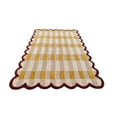thumbnail image 2 of Artcore Matilda Hand Tufted Plaid Wool Area Rug with Scalloped Border, Cotton Backing, Indoor Rug for Living Room & Bedroom, 4 x 6 ft, 2 of 4