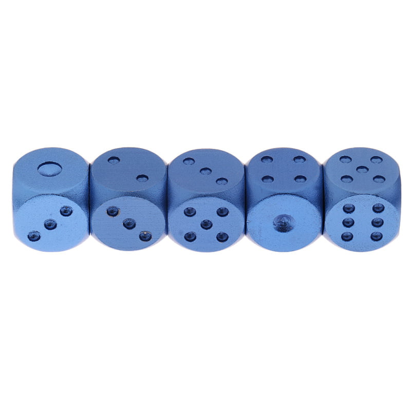 Aluminum Alloy Round Corner Metal Dice with Dots for D&D RPG Board Game Red 