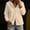 Khaki, variant on Velour Cropped Cardigans for Women Open Front Jacket Long Sleeve V Neck Casual Shrug Outerwear Fall Outfits