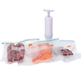 thumbnail image 4 of Bolsa de 20 piezas de 22x28cm, bolsa sellada al vacío reutilizable sin BPA con bomba de aire Manual para conservar alimentos y carne, 4 of 5