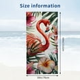 thumbnail image 3 of Vintage Flamingo Flower Microfiber Sand Free Beach Towel Thin Pool Towel Large Lightweight Absorbent Beach Towels for Travel Swim Pool Gym Beach Essentials Accessories, 3 of 8