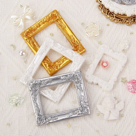 Gosuguu Mini House Photo Frame Rack, Antique Picture Frame Storage, Small Decorative Photo Holder for Home, Desk, or Office
