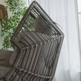 thumbnail image 3 of Barton Egg Chair With Ottoman, Extra Large Egg Chair Outdoor, Rattan Wicker Patio Chair, UV Resistant Cushion For Indoor Bedroom Balcony, Grey, 3 of 8