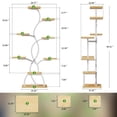 thumbnail image 2 of Soporte para plantas de interior con luz de cultivo EVAWOO de 8 niveles (blanco), 2 of 9