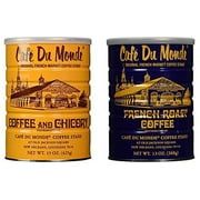 Cafe Du Monde Coffee and Chickory and French Roast Bundle. New Orleans Coffee Bundle Includes One 15 ounce Original Coffee And One 13 Ounce French Roast.