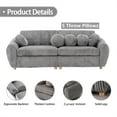 thumbnail image 3 of Aukfa 85" Modern Comfy Sofa, Upholstered Deep Seat Couch for Living Room, 5 Pillows, Corduroy, Gray, 3 of 10