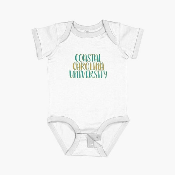 Bella Canvas Coastal Carolina University Short Sleeve Baby One-Piece Newborn Gender Neutral Outfit, Baby Boy Or Girl Bodysuit, Birrthday Gifts