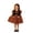 Orange-oO05v, variant on JFOPQVSM Girls Halloween Comfortable and Breathable Short Sleeved Dress Cute Cartoon Print Dress