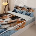thumbnail image 3 of jejeloiu Pet Animal Kittens Zipper Full Size Comforter Sets with Fitted Sheet and 2 Pillowcases Kids,Cute Cat Print Zipper Bedding Set,Reversible,4-Piece, 3 of 7