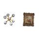thumbnail image 1 of Escultura moderna de esfera con burbujas florales y marco de fotos antiguo tallado a mano, adorno de mesa para escritorio, oficina, estantería, sala d, 1 of 8