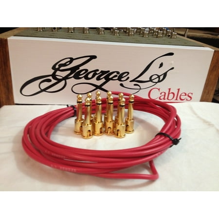 George L 155 Pedalboard Effects Cable Kit .155 Red / GOLD - 10/10