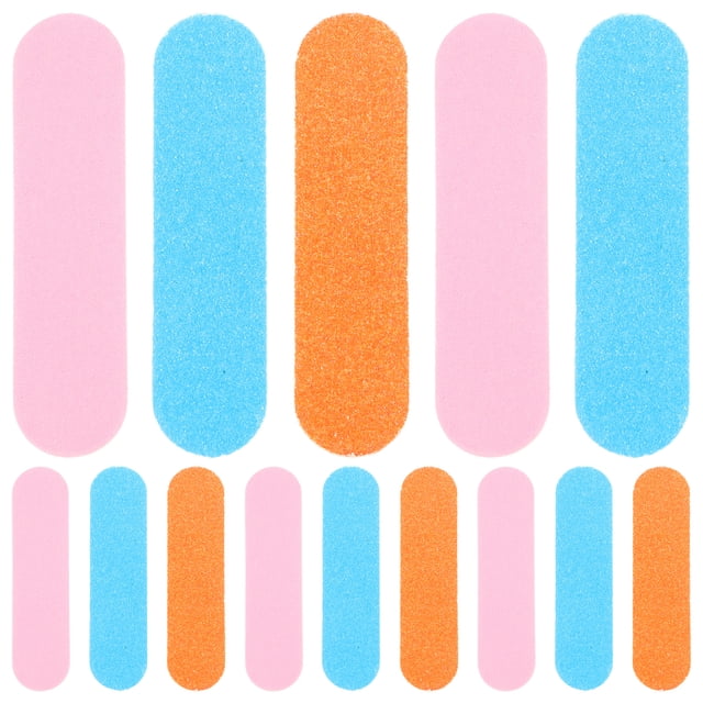 MasteelfCA 100pcs Mini Wooden Nail Files Printing Board Nail Buffers Disposable Nail File Manicure Tools (Random Color)