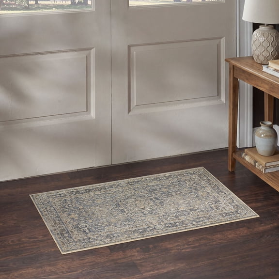 Nourison Harbor 2'2" x 4' Blue Vintage Indoor Rug