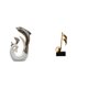 thumbnail image 1 of Estatua de cerámica de un delfín con nota musical, arte abstracto, figura moderna y creativa, adorno de mesa de resina, soporte de TV, chimenea, ofici, 1 of 8