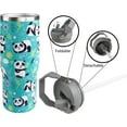 thumbnail image 5 of 30oz Panda Tumbler with Handle and Straw, Cute Panda Insulated Leak Proof Travel Coffee Mug, Reusable Stainless Steel Tumbler for Panda Lovers, Panda Gifts for Women,Girls, 5 of 6