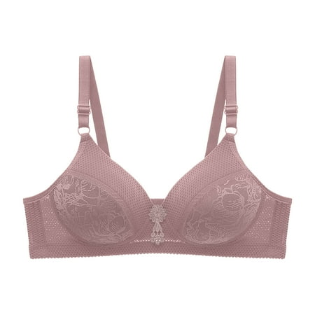 

Aayomet Womens Bras Womens Push Up Bra Thin Breathable No Steel Ring Underwear Brown 90B