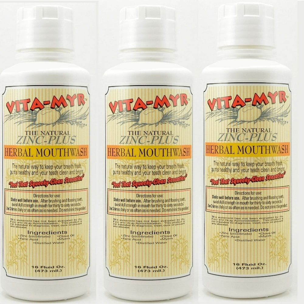 3 Pack VITAMYR 16 Oz Safe & Effective Herbal ZincPlus All Natural