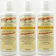 3 Pack VITA-MYR 16 Oz Safe & Effective Herbal Zinc-Plus All Natural Mouthwash - Gluten Free & Vegan, Vitamyr Mouthwash has No SLS, No Sugar