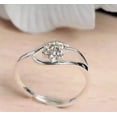 thumbnail image 2 of 2Ct Round Cut Lab-Created Diamond Women's Flower Band Ring 14K White Gold Plated, 2 of 3