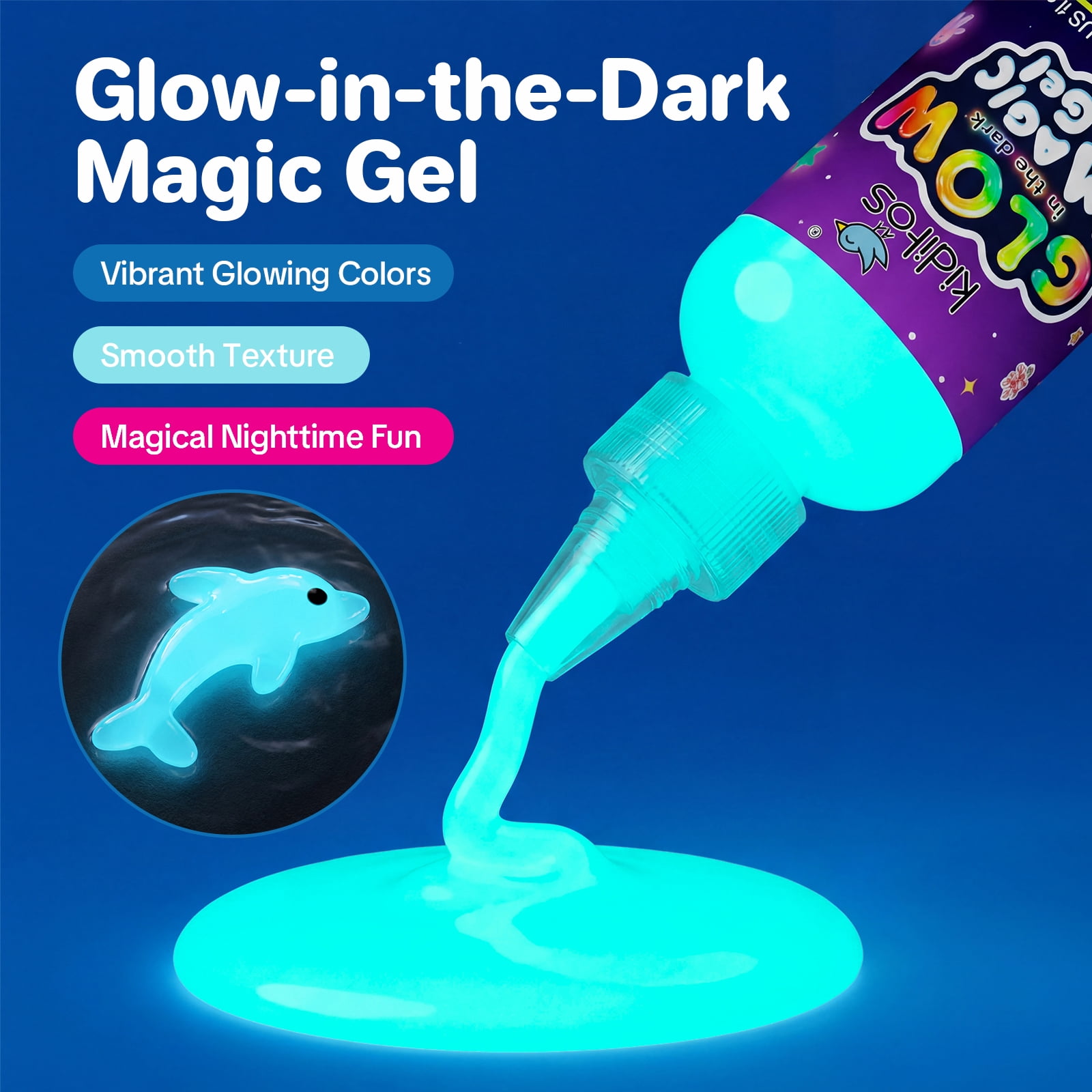 Kiditos Magic Water Elf Toy Kit, Aqua Fairy Water Gel Kit-20 Magic Gels &10 Molds–Make Your Own Water Pets&Squishy Toys–Creativity DIY Craft Kit,Birthday Gifts&Party Favors for Kids Ages 3+