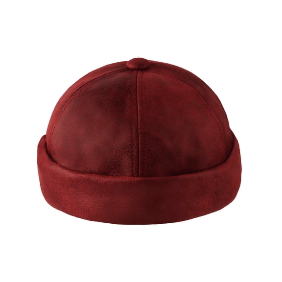 WITHMOONS Brimless Watch Cap Docker Hat Harbour Leon Beanie YT51293 (Red)