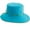 Turquoise, variant on Panama Jack Women's Contrast Cotton Bucket Sun Hat with Sizing Tie, 3" Brim (Fuchsia)