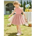 thumbnail image 6 of Oudiya Toddler Tutu Dress Little Girls Summer Tulle Backless Party Birthday Cotton Dresses 2-6Y, 6 of 7