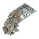 thumbnail image 1 of 234 pétalos de rosa de cinta de satén prefabricados para manualidades de costura DIY, semiacabados, decorativos Gris, 1 of 9