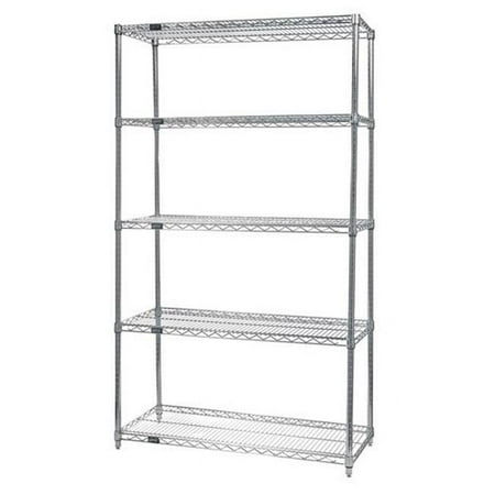 

Quantum Storage WR63-1430C-5 5-Shelf Chrome Wire Shelving Starter Kit 14 x 30 x 63 in.
